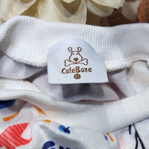 CuteBone NWOT Dog/Pet White Dinosaur Print Pajamas Size XL - Picture 3 of 7